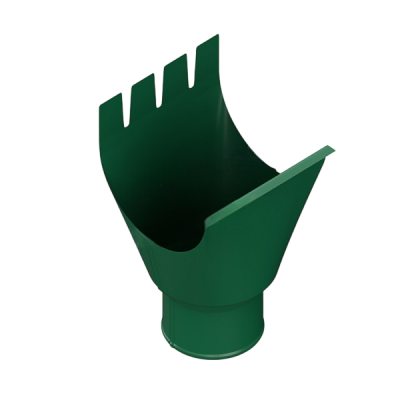 Воронка выпускная D125/100 престиж (RAL 6005) (фото)