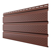  Софит виниловый Полностью ПЕРФОРИРОВАННЫЙ ТехноНИКОЛЬ 3м, Каштан (кор 8017) (фото)