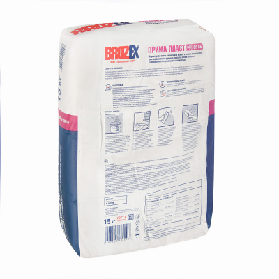 Гипсовая штукатурка ГиперПласт Brozex 15кг (фото)
