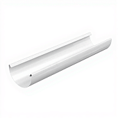 Желоб водост D185*3000 белый 9003 (фото)