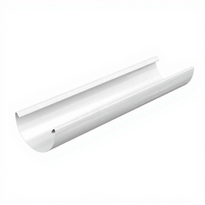 Желоб водосточный D185х3000 (ПЭ-01-9003-0.5) (фото)