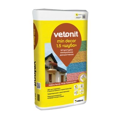vetonit min decor optima минеральная декоративная штукатурка 2.0мм “шуба” 25кг (фото)