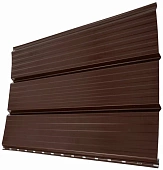  Сайдинг "Тройной Софит" с центральной перфорацией RAL8017 Стандарт (фото)