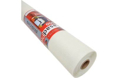 Сетка стеклотканевая фасадная (рядовая) FasadPro2000, 4х5 мм, 1х50 м, 2000 Н, ГОСТ Р 55225-2017, А (фото)