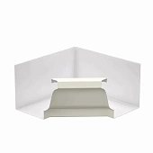 Угол желоба внут Бюджет 120х86 ПЭ-019003 бел (фото)