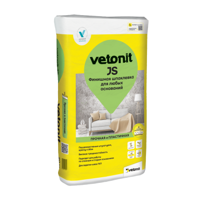 Шпаклевка финишная универсальная Ветонит Джей Эс 20 кг (54шт/палл) (фото)