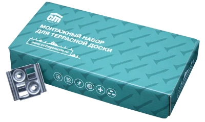 Монтажный набор CM Decking НС 9мм (45 рядных клипс из нержавеющей стали) (фото)