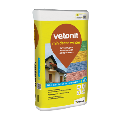 Ветонит мин декор 2.0 мм "шуба" 25кг (3,2 кг/м2) (фото)