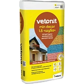 vetonit min decor минеральная декоративная штукатурка 1.5мм “шуба” 25кг (фото)
