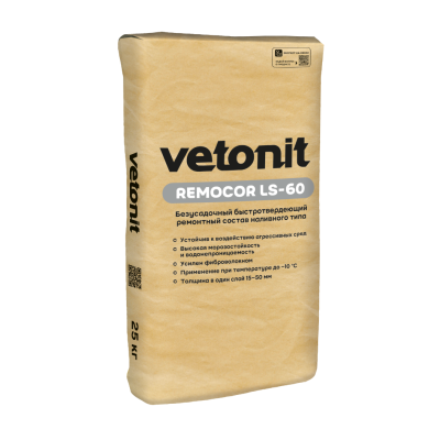 Ветонит ремокор ЛС-60 25кг (48шт/палл) (фото)