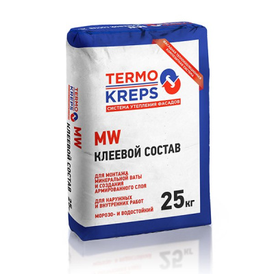Клей для минеральной ваты TERMOKREPS MW 25кг *1/56 (фото)