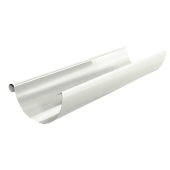 Желоб водост D125 х3000 (ПЛД-02-9010-0,5) белый (фото)