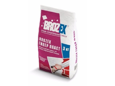 Гипсовая штукатурка ГиперПласт Brozex 3кг (фото)