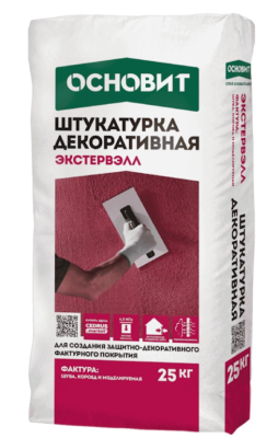 ОСНОВИТ ЭКСТЕРВЭЛЛ OS-2.5 WK короед белый (25 кг)  фракция 2,5 мм (фото)