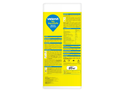 ВЕТОНИТ Цементная жесткая обмазочная гидроизоляция вебер.тек АкваСейф (20кг) (фото)